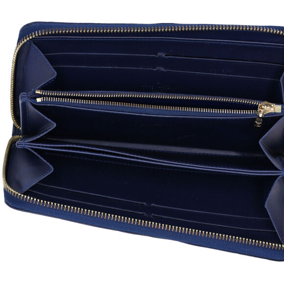 Louis Vuitton Zippy Wallet M90018 Grand Blue Patent Leather Floral - Picture 6 of 6